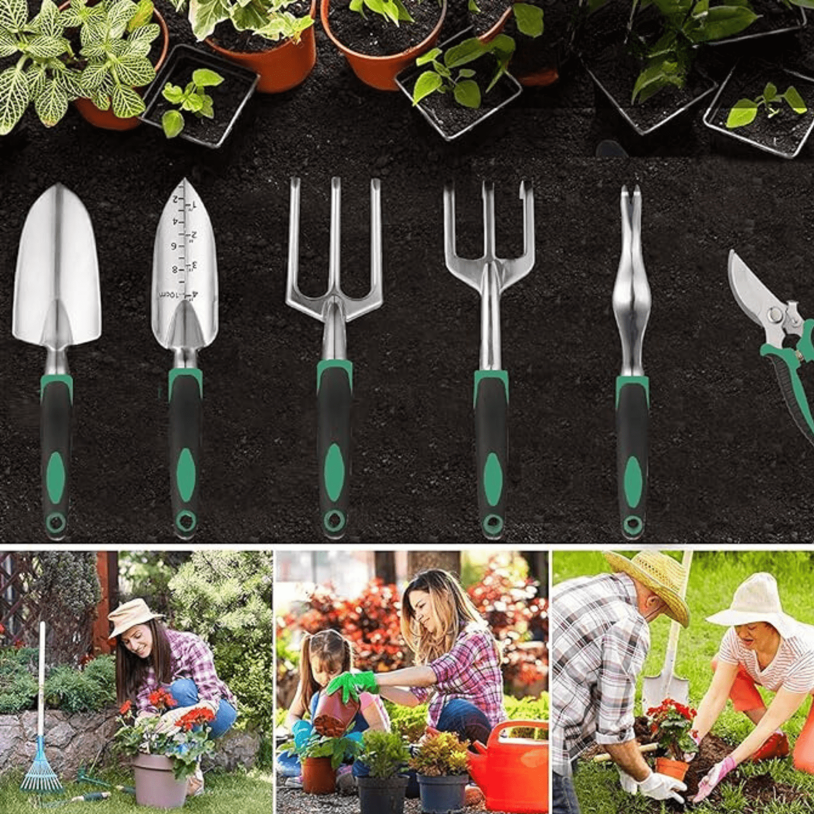 Kit complet de jardinage professionnel - 11 outils