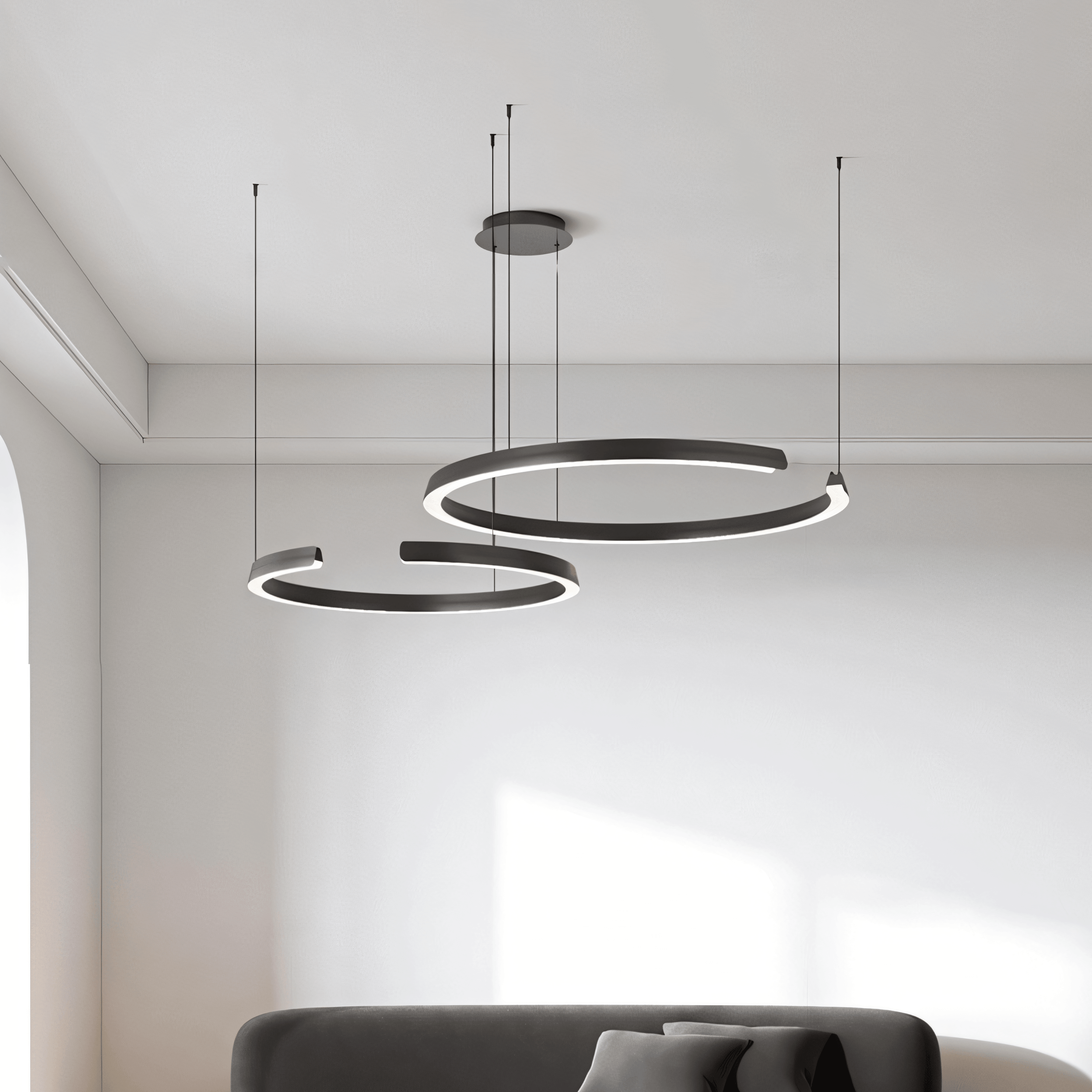 Segnalato | Lampadario ad anello geometrico