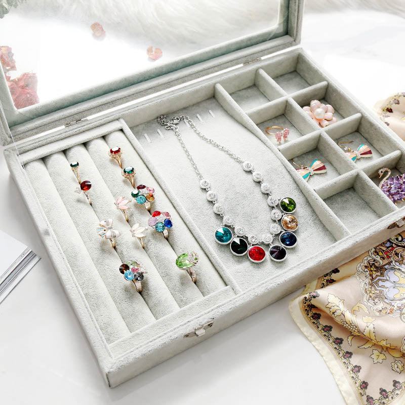 Sieraden organizerdoos met fluwelen lade