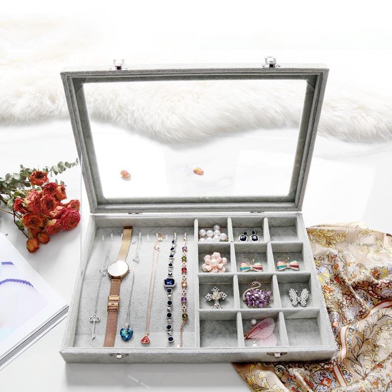 Velvet Drawer Jewelry Organizer Box