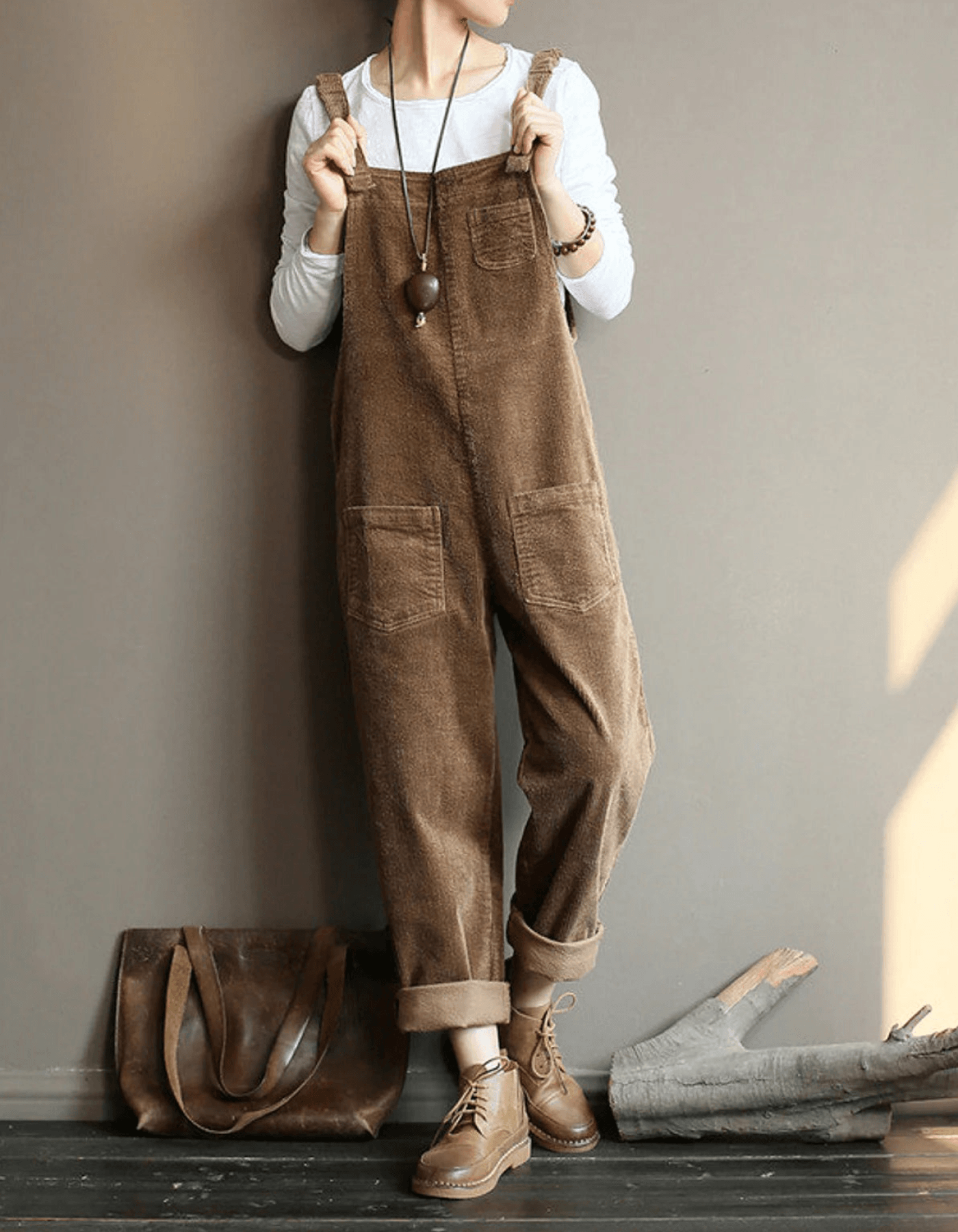 Ella Velvet Jumpi Deluxe - Corduroy-overalls med brede ben