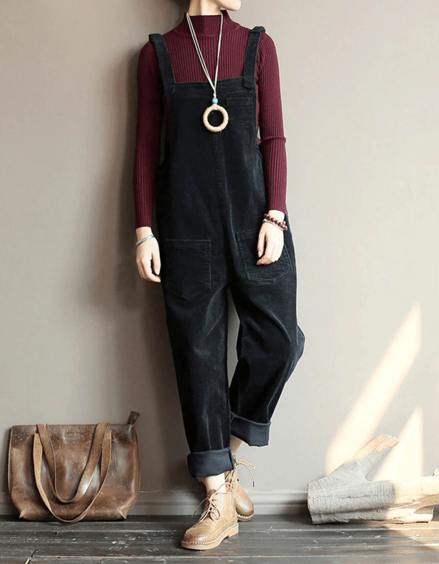 Ella Velvet Jumpi Deluxe - Corduroy-overalls med brede ben