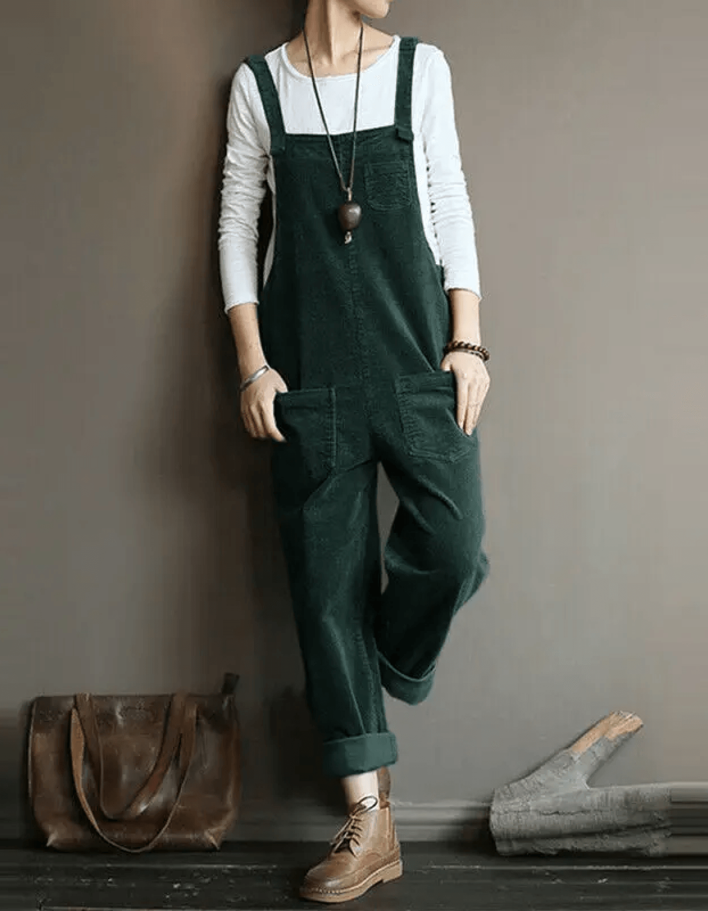 Ella Velvet Jumpi Deluxe - Corduroy overall met wijde pijpen