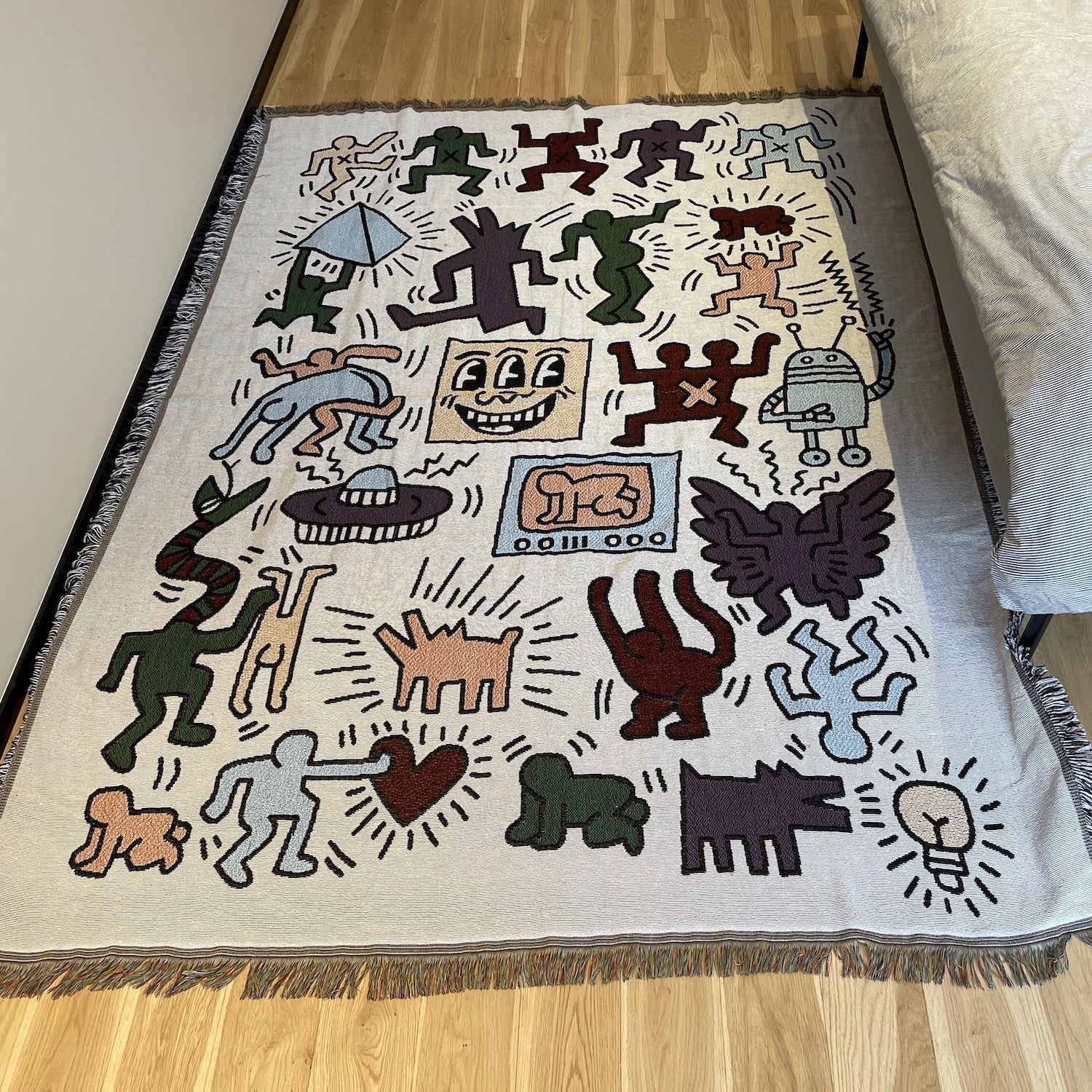 Keith Haring sticksågsfilt