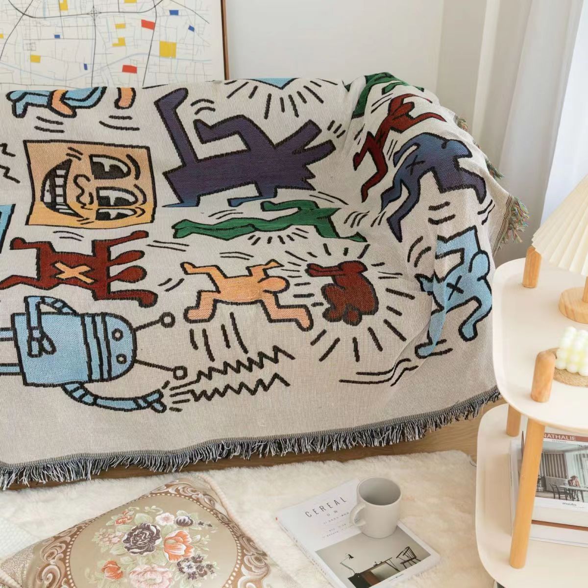 Keith Haring sticksågsfilt