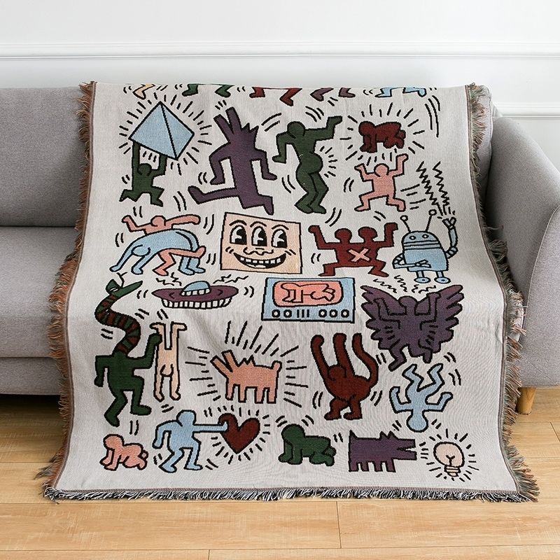 Keith Haring sticksågsfilt