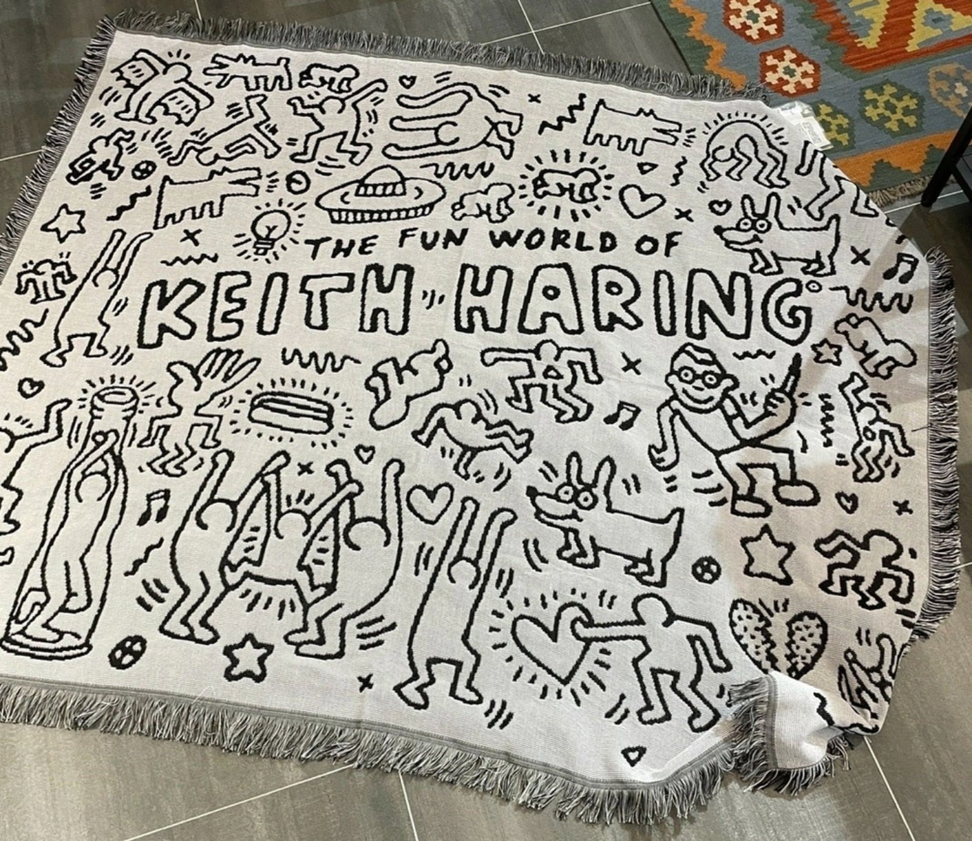 Keith Haring sticksågsfilt