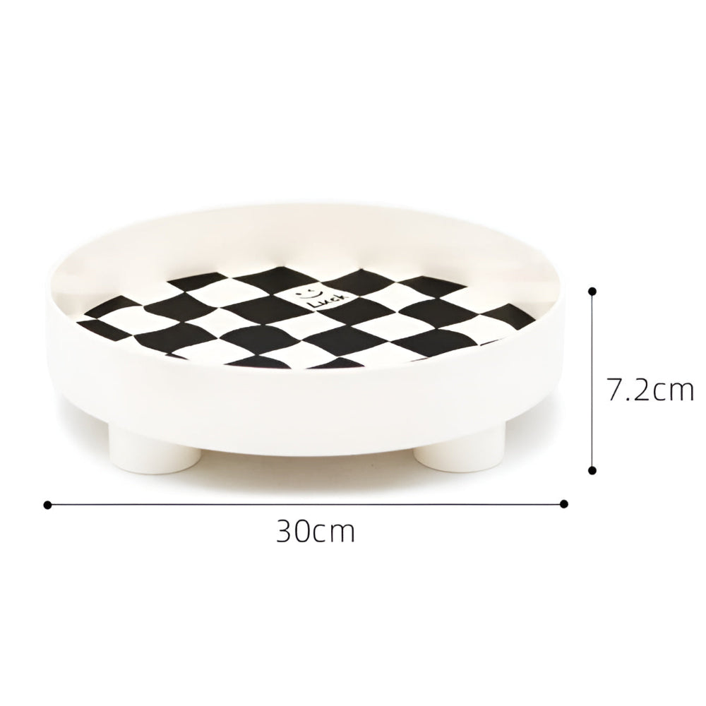 Round Checkerboard Storage Tray