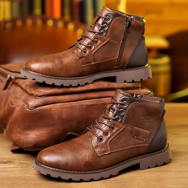 Élégance aérienne : les bottines zippées en cuir