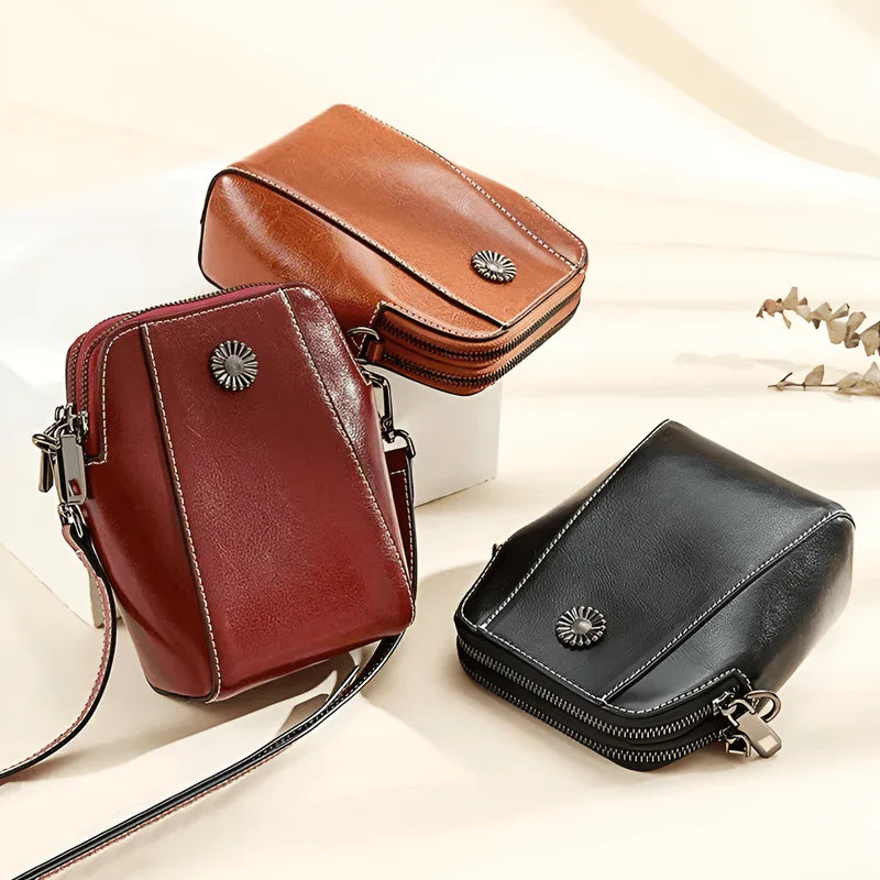 Retro Crossbody Leather Bag™ | Stilig skulderveske