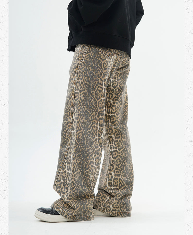 Jeans con stampa leopardata WildChic