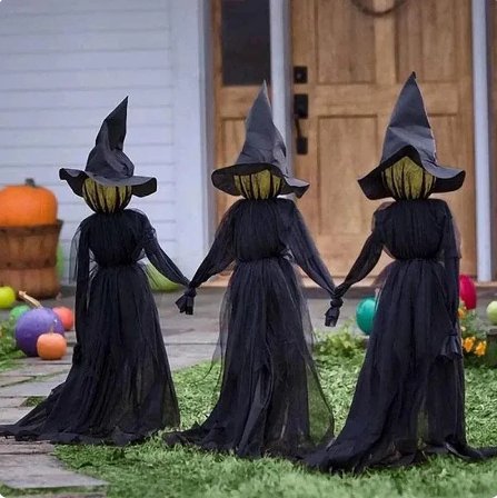 Pieu de sorcière d’Halloween éclairé - Décor de sorcières d’Halloween