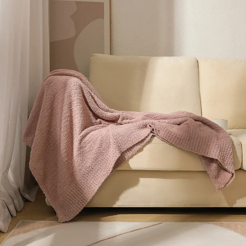 Half Velvet Knitted Blanket – Comfortable & Stylish for Every Season