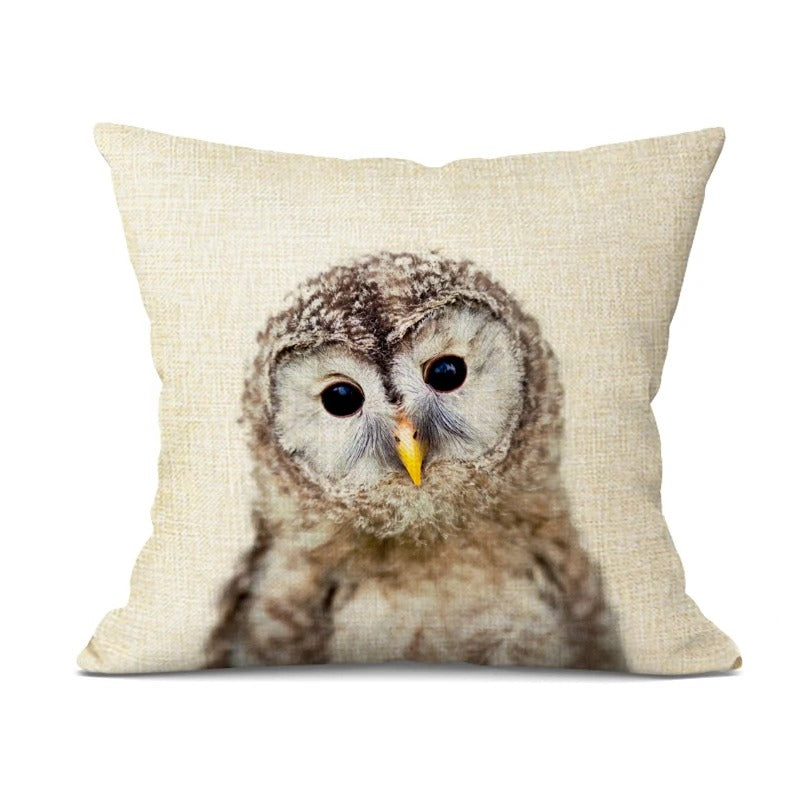 Housse de coussin bébé animal mignon – Décoration de chambre d’enfant joyeuse