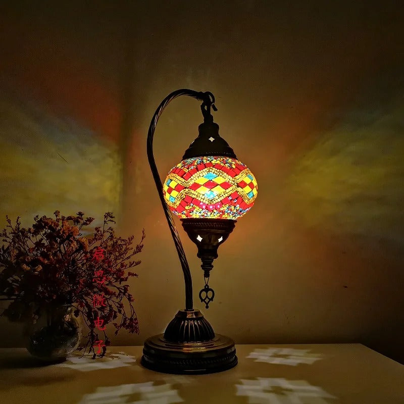 Lampe de table en mosaïque turque - Élégance artisanale pour votre intérieur