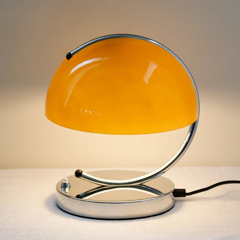 Lampe de bureau en verre au design danois - Éclairage moderne en forme de champignon