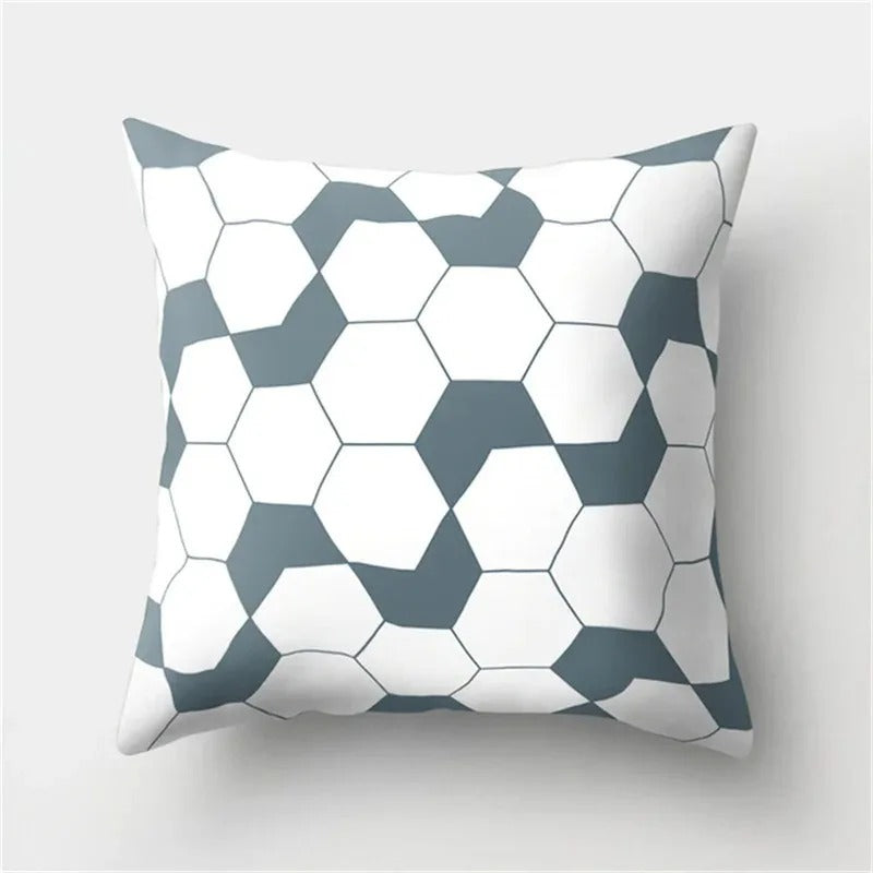 Black and White Geometric Cushion Cover – Elevate Your Home Decor with Chic Style