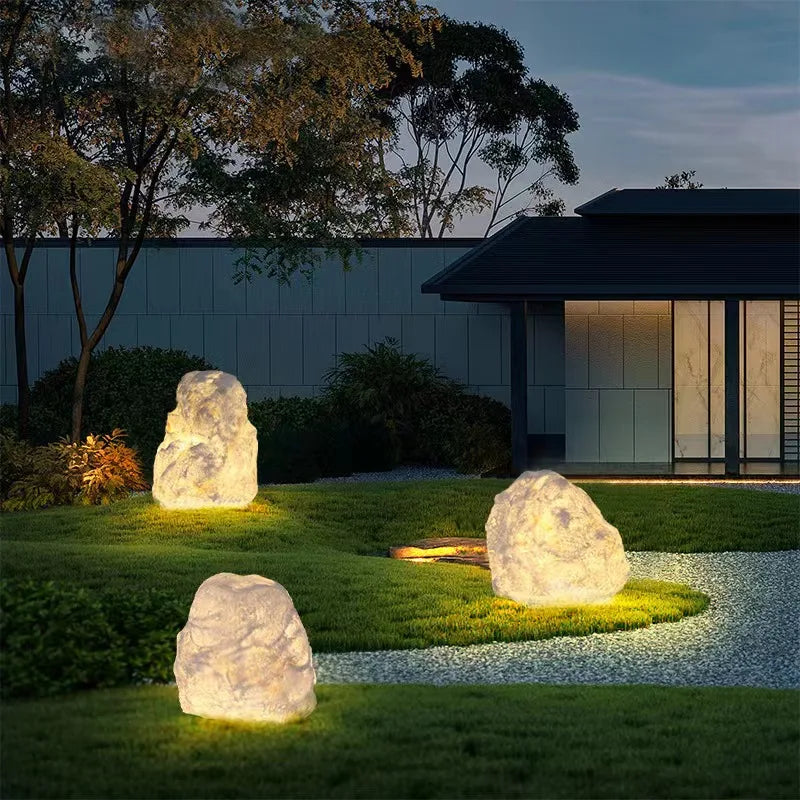 Stonelight - Lampada da giardino per esterno a forma di sasso