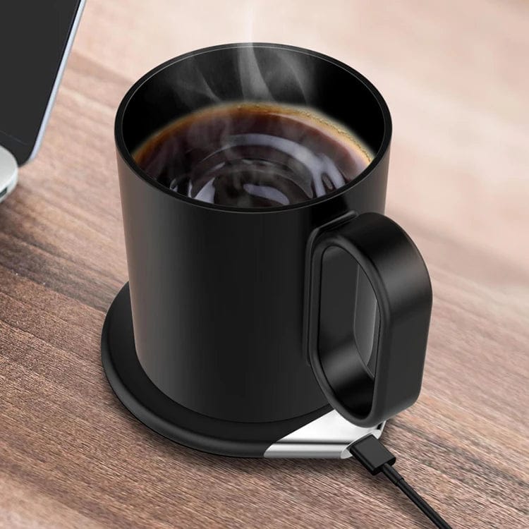 Taza eléctrica caliente (con carga inalámbrica para teléfono)