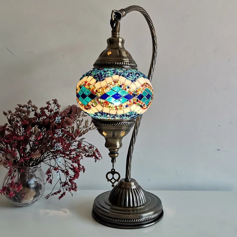 Lampe de table en mosaïque turque - Élégance artisanale pour votre intérieur