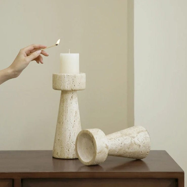 Stone Marble Candle Holder Decor