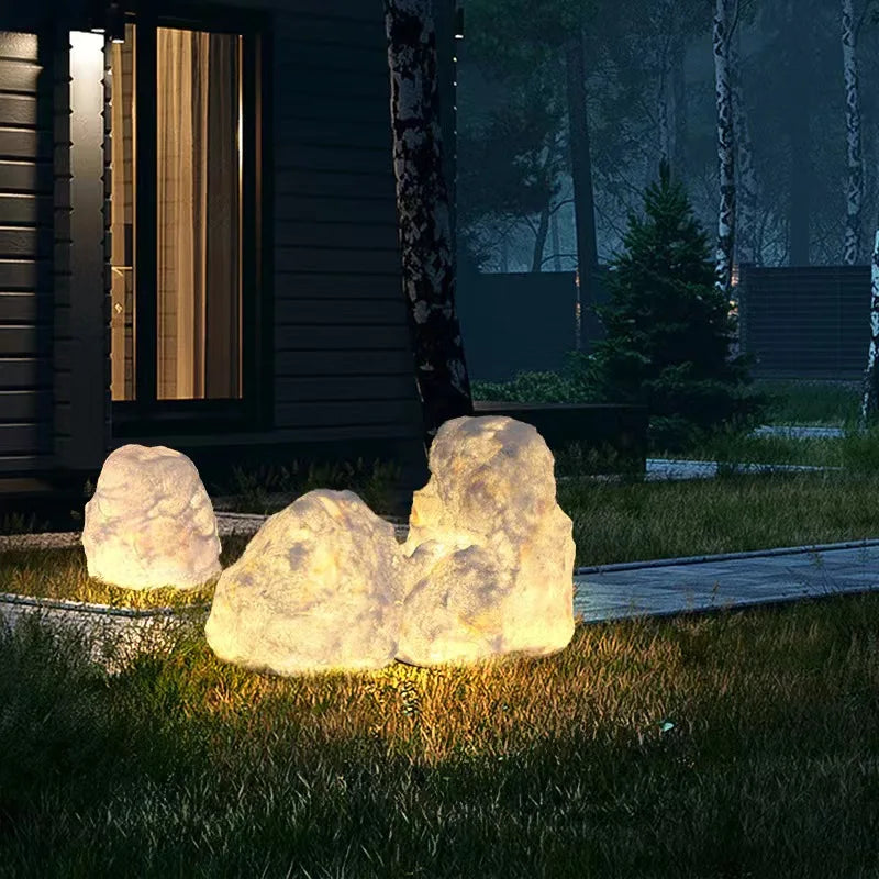 Stonelight - Gartenlampe für den Außenbereich in Form eines Steins