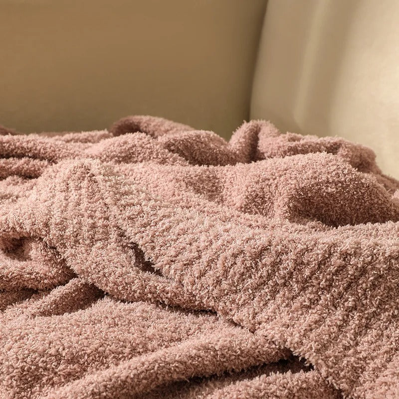 Half Velvet Knitted Blanket – Comfortable & Stylish for Every Season