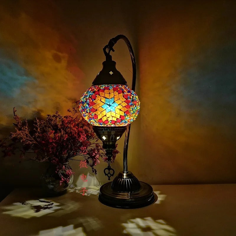 Lampe de table en mosaïque turque - Élégance artisanale pour votre intérieur