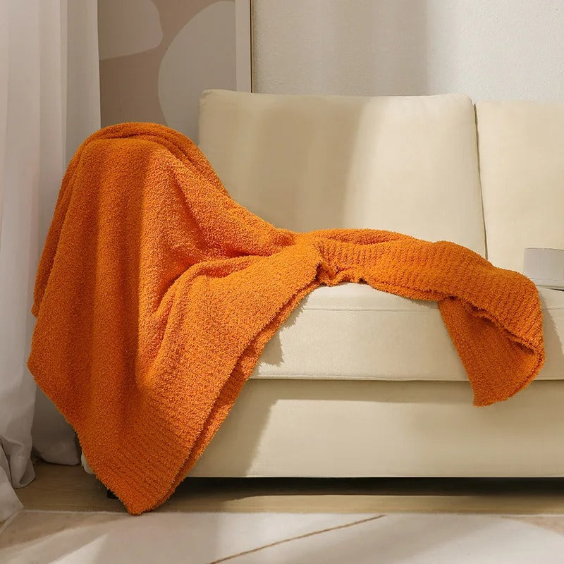 Half Velvet Knitted Blanket – Comfortable & Stylish for Every Season