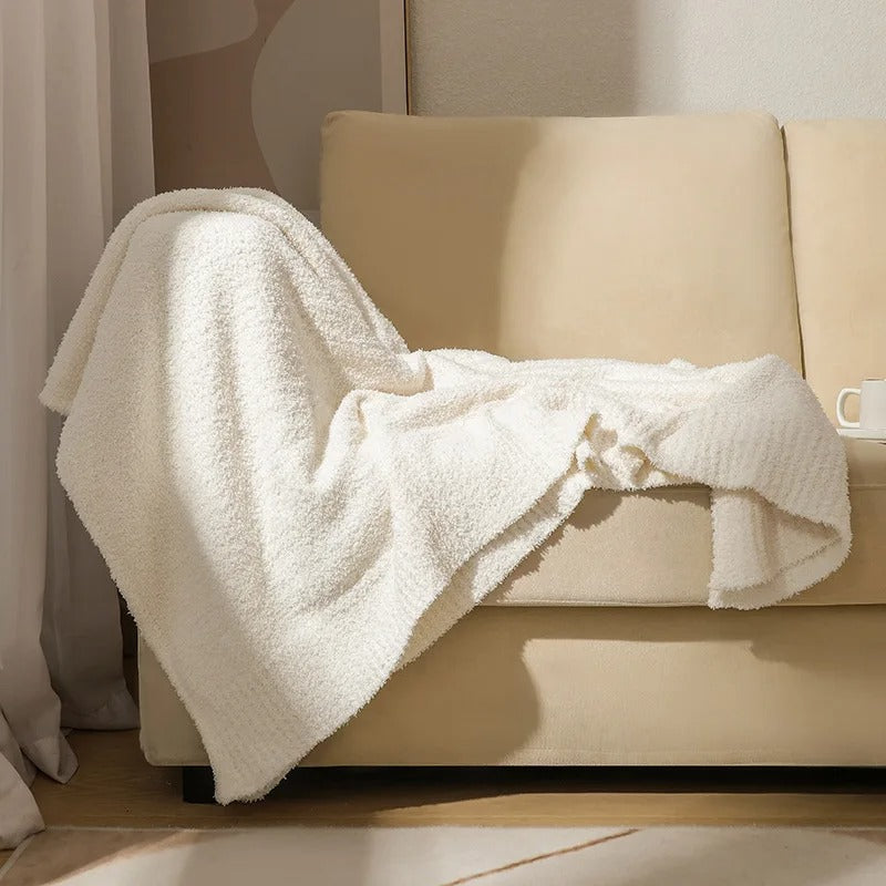 Half Velvet Knitted Blanket – Comfortable & Stylish for Every Season