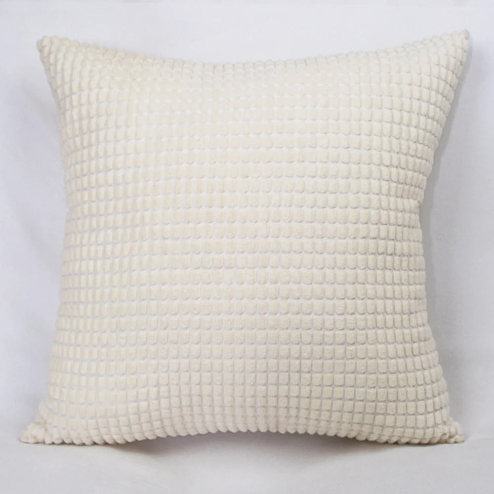 Cotton Corduroy Large Corn Kernel Plush Cushion Cover