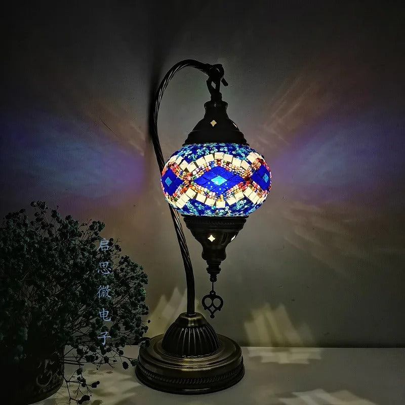 Lampe de table en mosaïque turque - Élégance artisanale pour votre intérieur