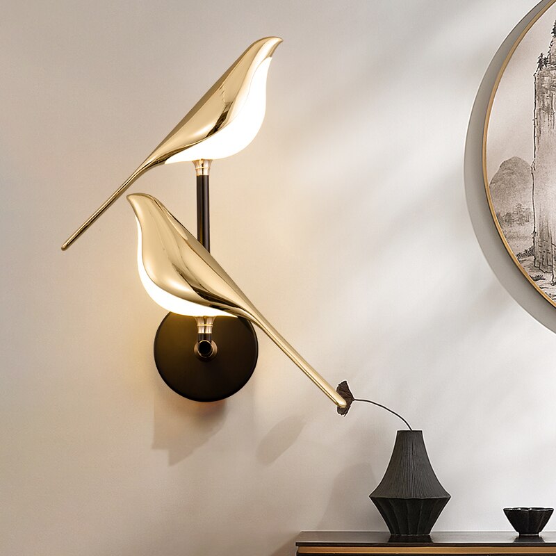 LumiBird - skandinavische LED-Vogel-Wandlampe