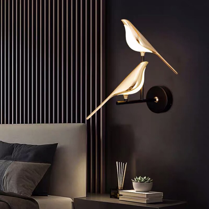 LumiBird - Scandinavische LED-vogelwandlamp