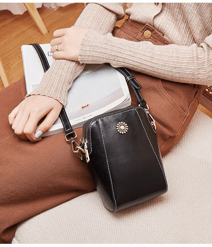 Retro Crossbody Leather Bag™ | Stilig skulderveske