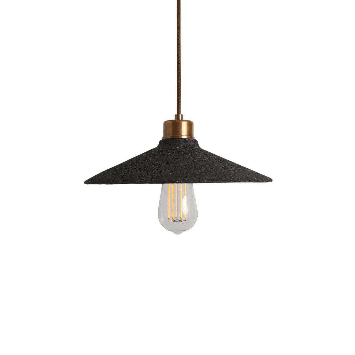 Pyrus Organic Ceramic Pendant Light 28cm, Black Clay