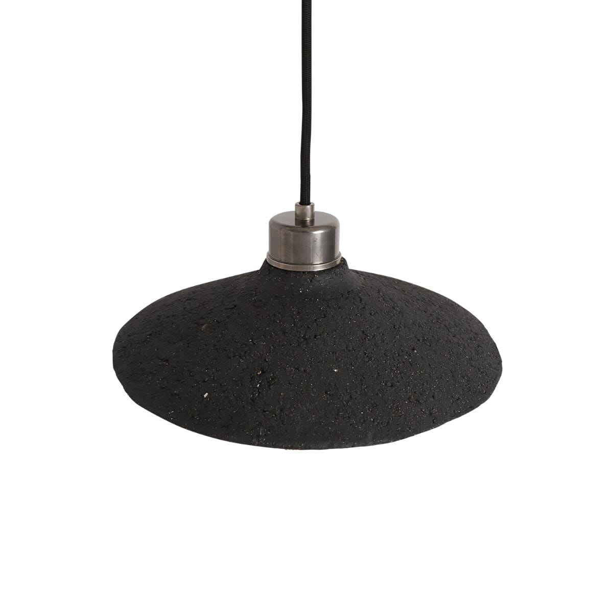 Pyrus Organic Ceramic Pendant Light 28cm, Black Clay