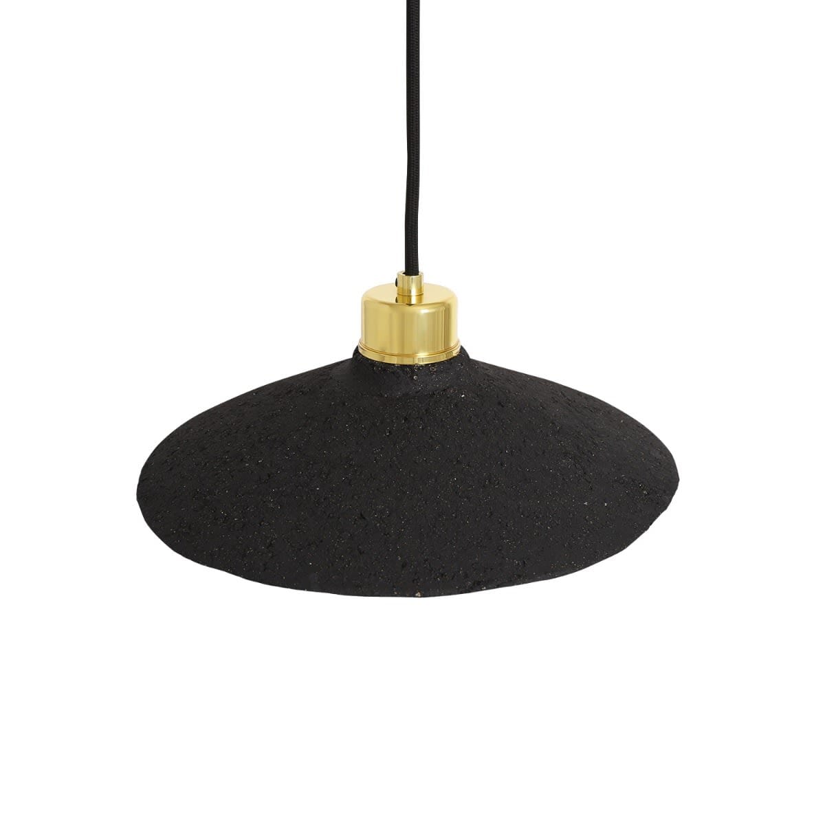 Pyrus Organic Ceramic Pendant Light 28cm, Black Clay