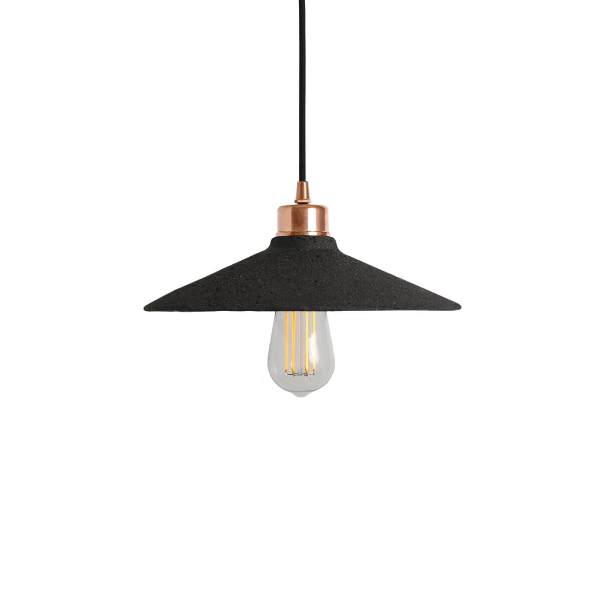 Pyrus Organic Ceramic Pendant Light 28cm, Black Clay