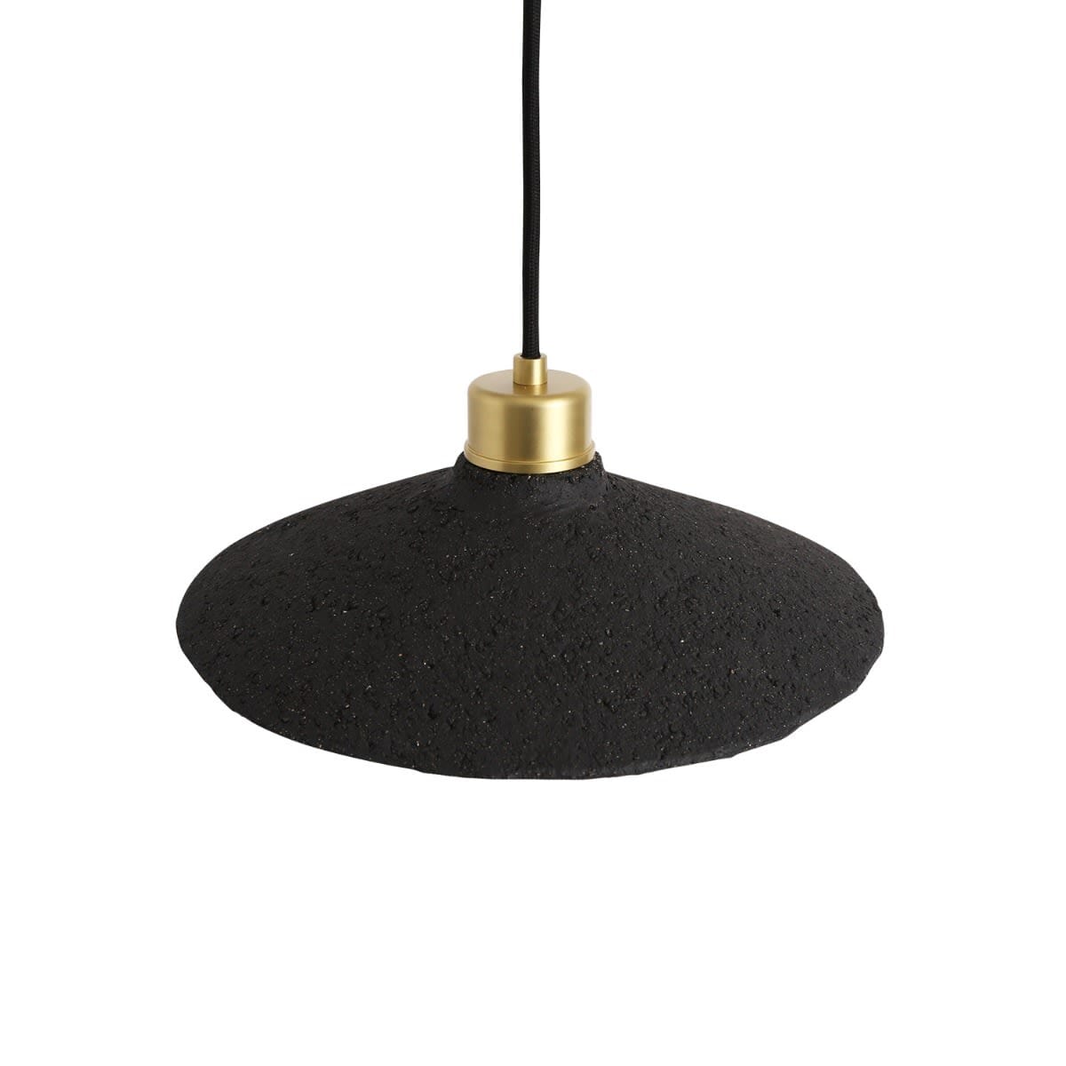 Pyrus Organic Ceramic Pendant Light 28cm, Black Clay