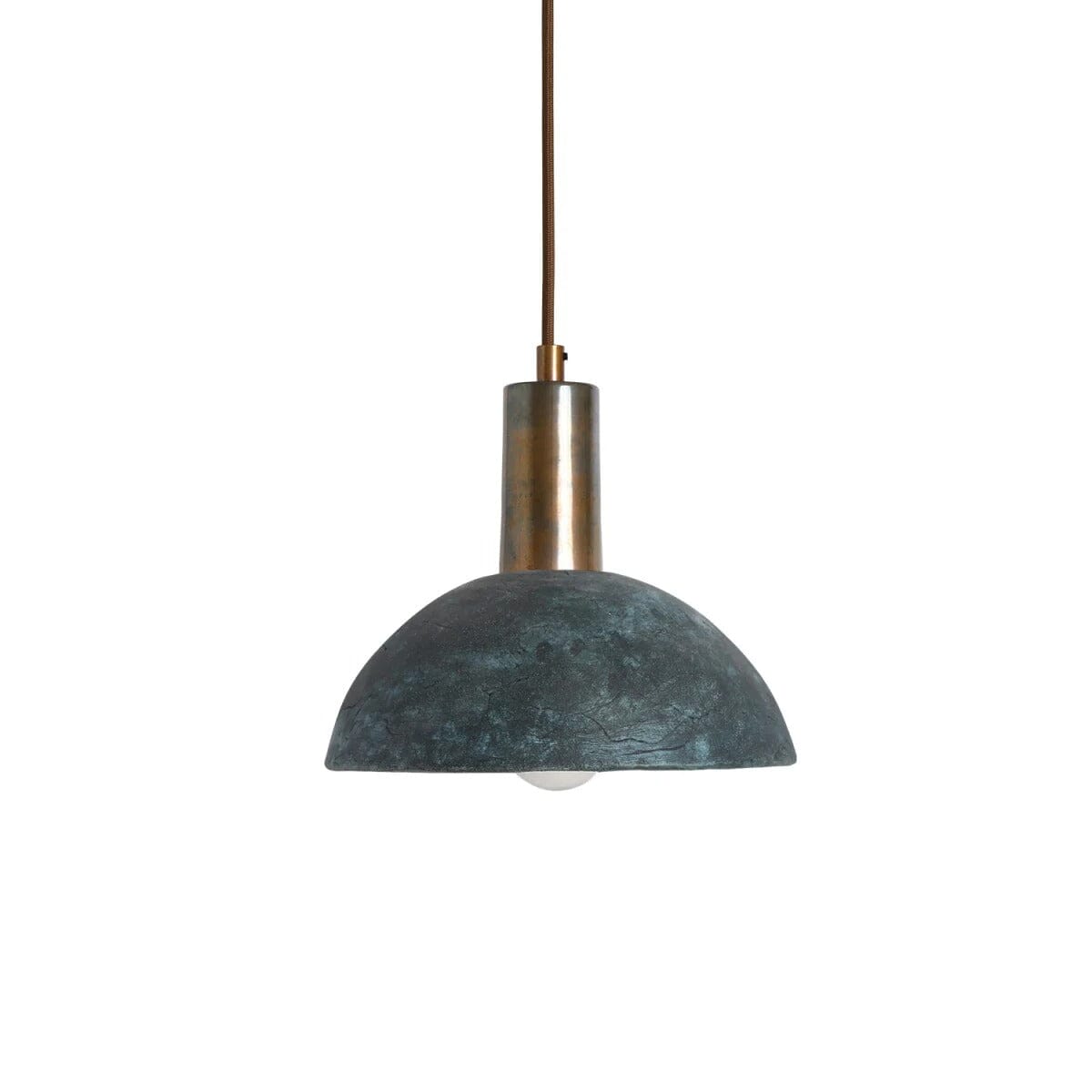 Lampa suspendată din ceramică organică Kauri, 20 cm, Pământ Albastru