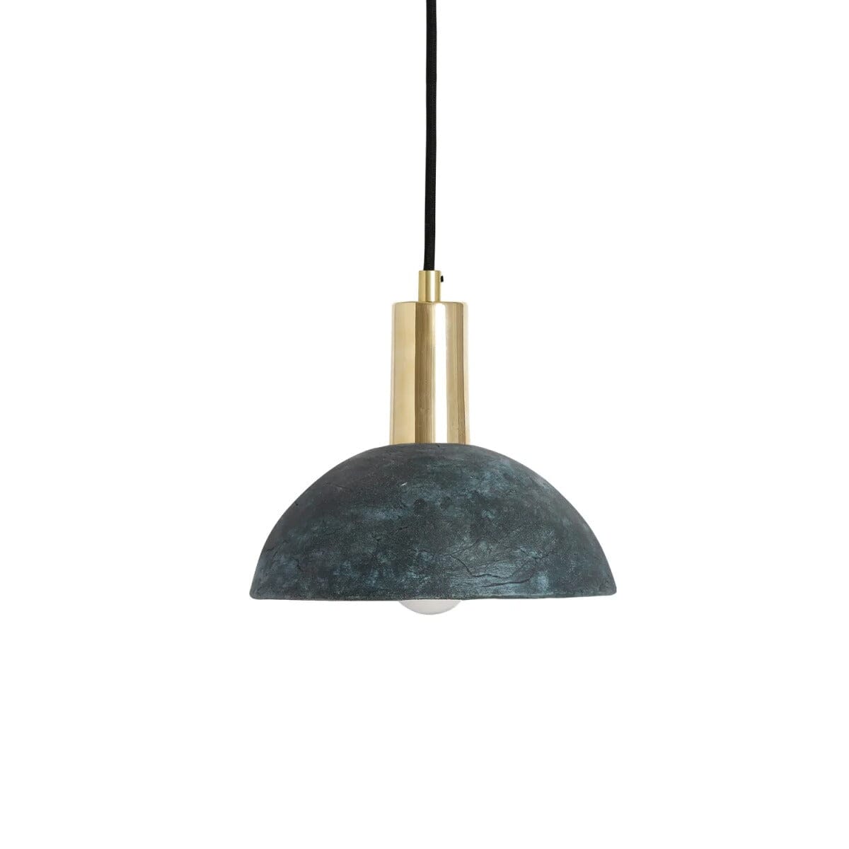 Lampa suspendată din ceramică organică Kauri, 20 cm, Pământ Albastru