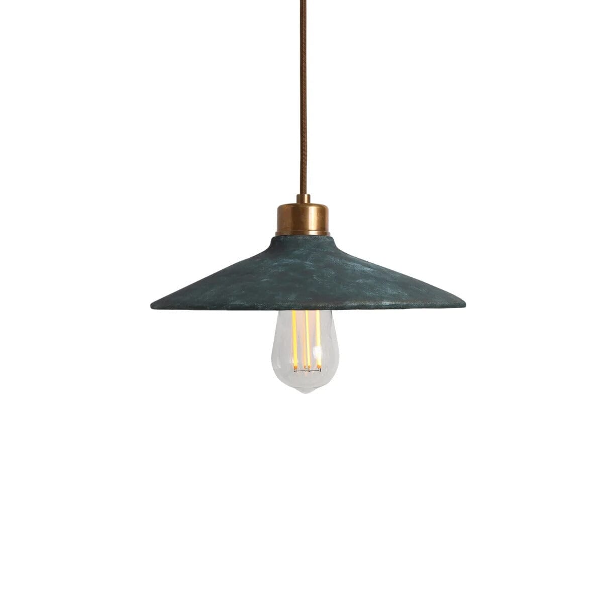 Pyrus Organic Ceramic Pendant Light 28cm, Blue Earth