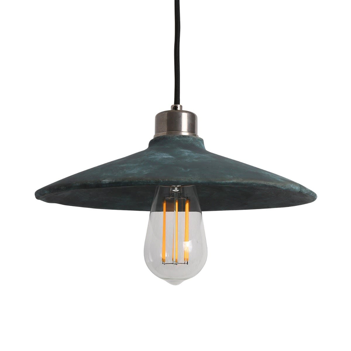 Pyrus Organic Ceramic Pendant Light 28cm, Blue Earth