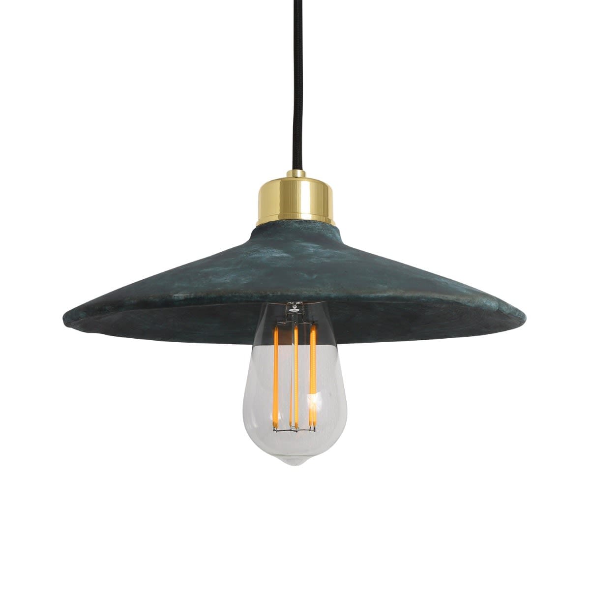 Pyrus Organic Ceramic Pendant Light 28cm, Blue Earth