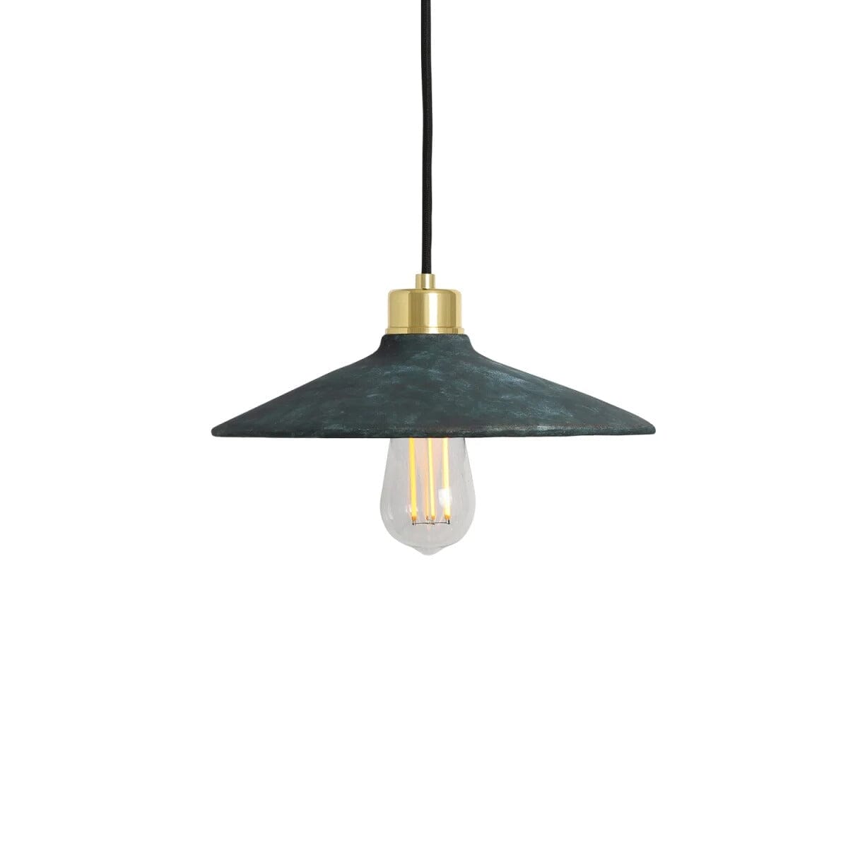 Pyrus Organic Ceramic Pendant Light 28cm, Blue Earth