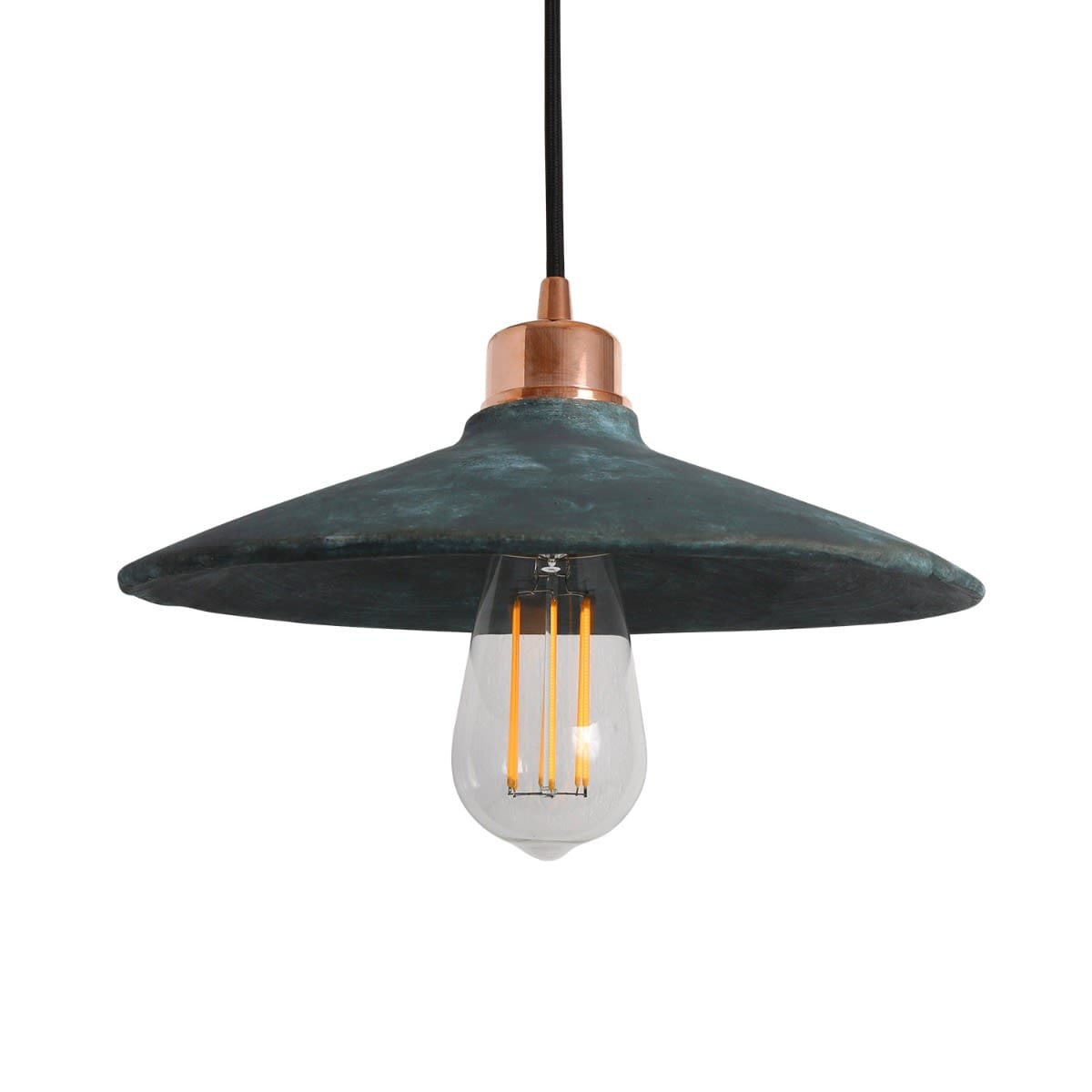 Pyrus Organic Ceramic Pendant Light 28cm, Blue Earth