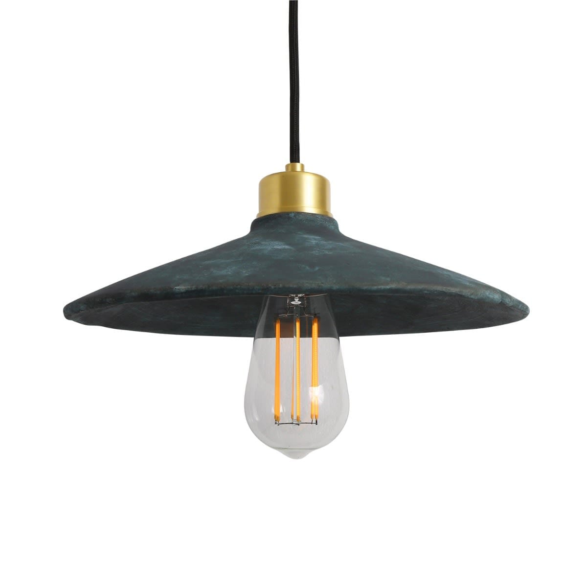 Pyrus Organic Ceramic Pendant Light 28cm, Blue Earth