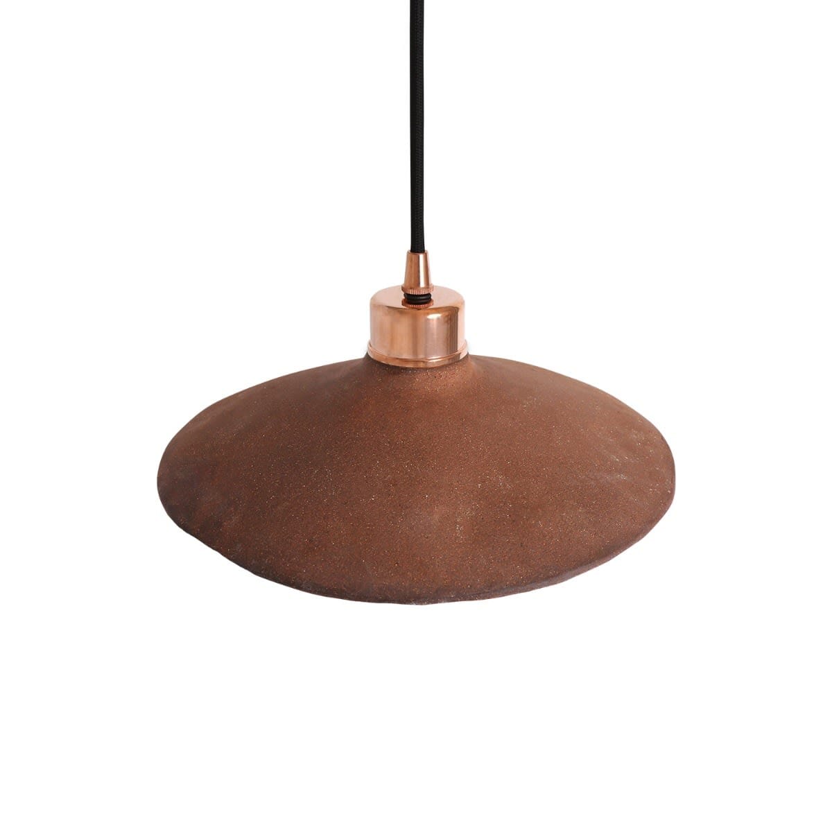 Mullan Pyrus Organic Ceramic Pendant Light 28cm, Red Iron