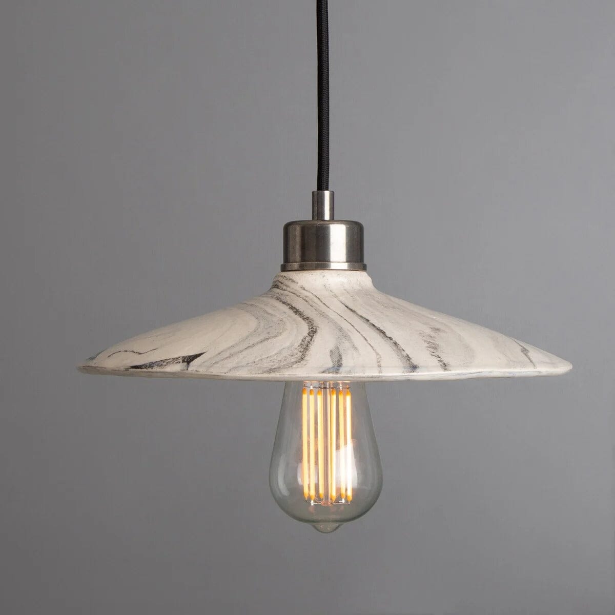 Pyrus Marbled Ceramic Pendant Light 28cm